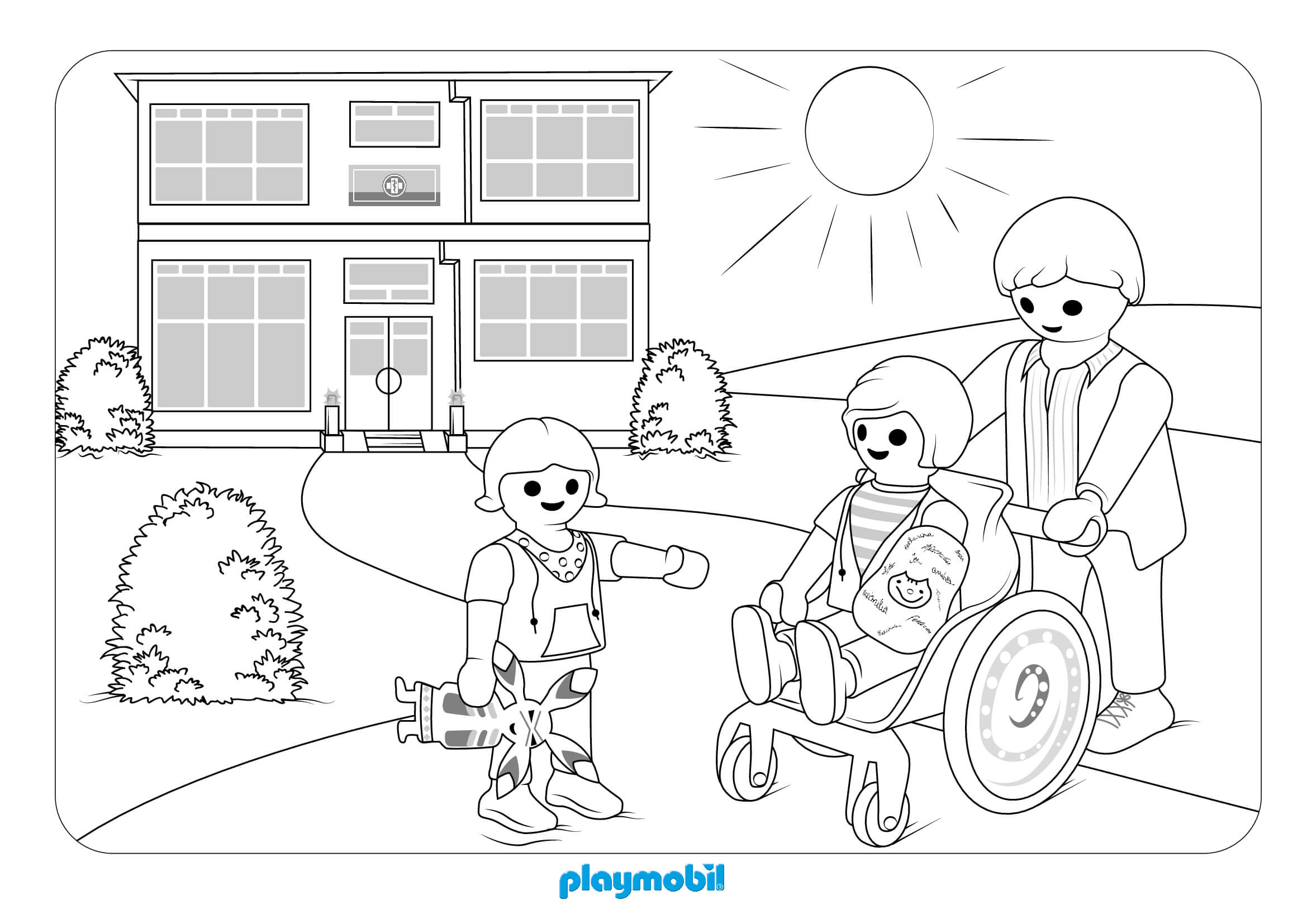 Coloriage Hopital Pediatrique 3 - Playmobil à imprimer