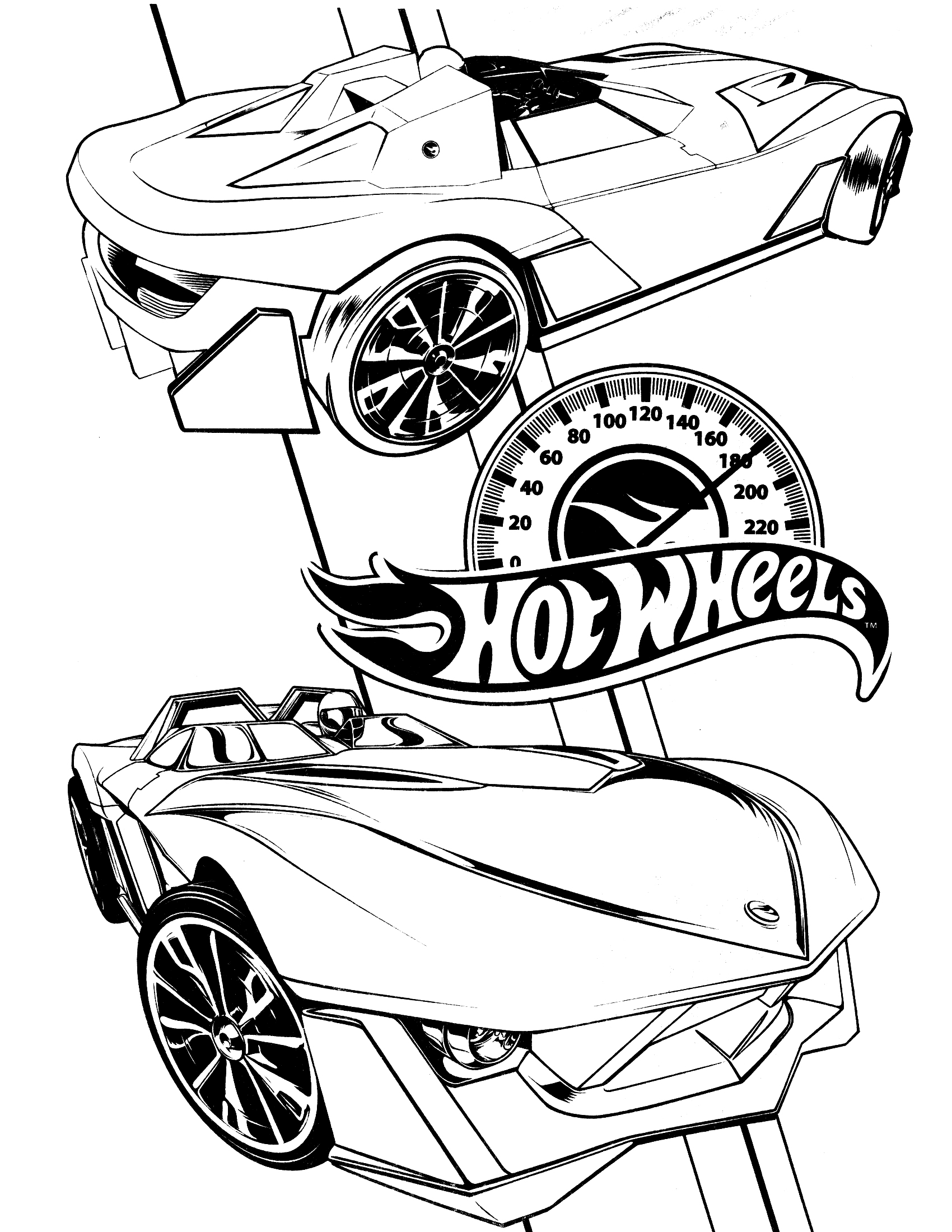 Coloriage Hot Wheels 3 - Hot wheels à imprimer