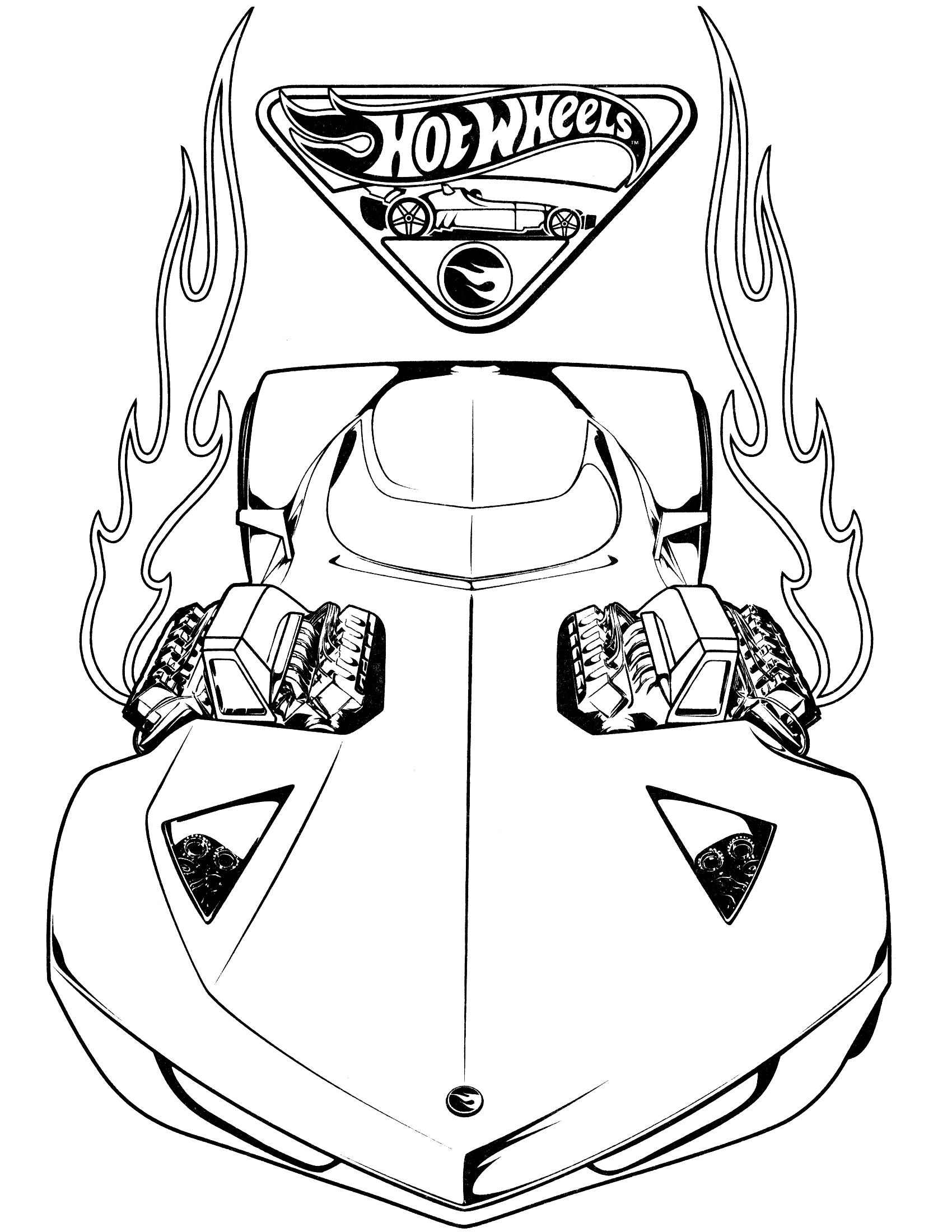 Coloriage Hot Wheels Acceleracers - Hot wheels à imprimer