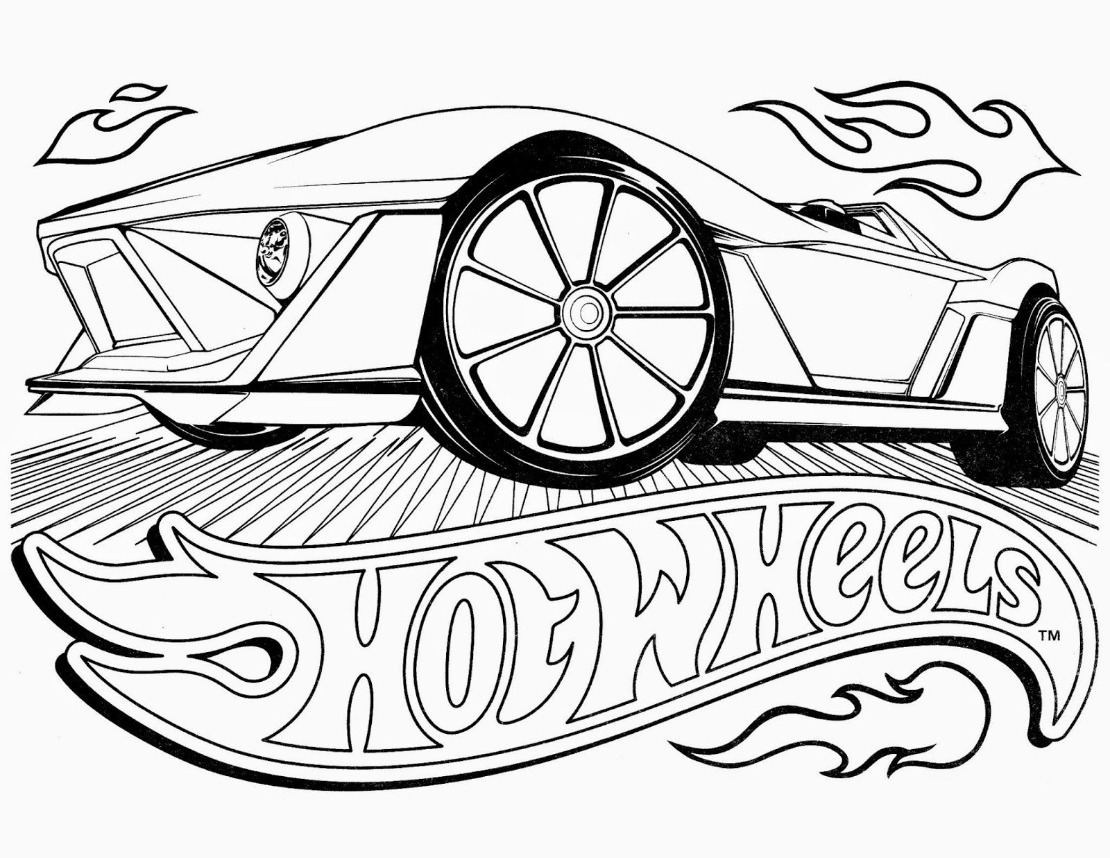 Coloriage Hot Wheels Voiture De Course - Hot wheels à imprimer