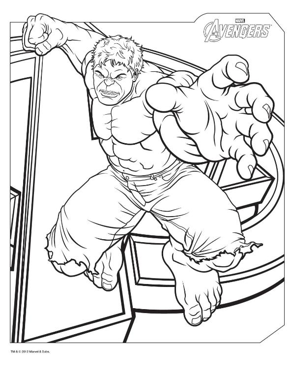 Coloriage Hulk - Les Vengeurs Marvel - Marvel à imprimer