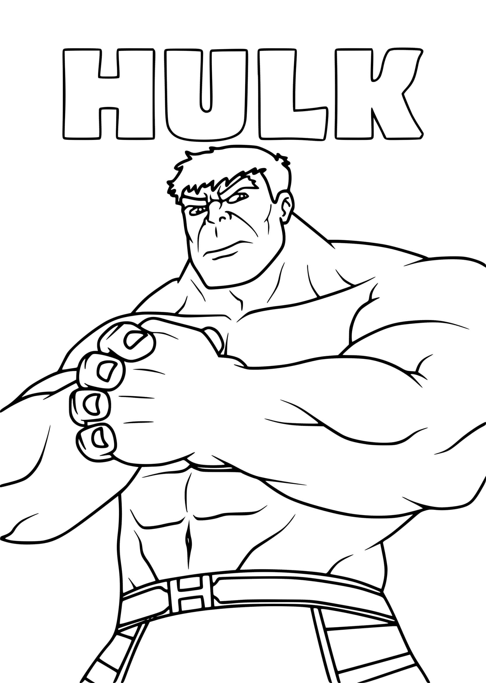 Coloriage Hulk Titan Vert Super Héros - Hulk à imprimer