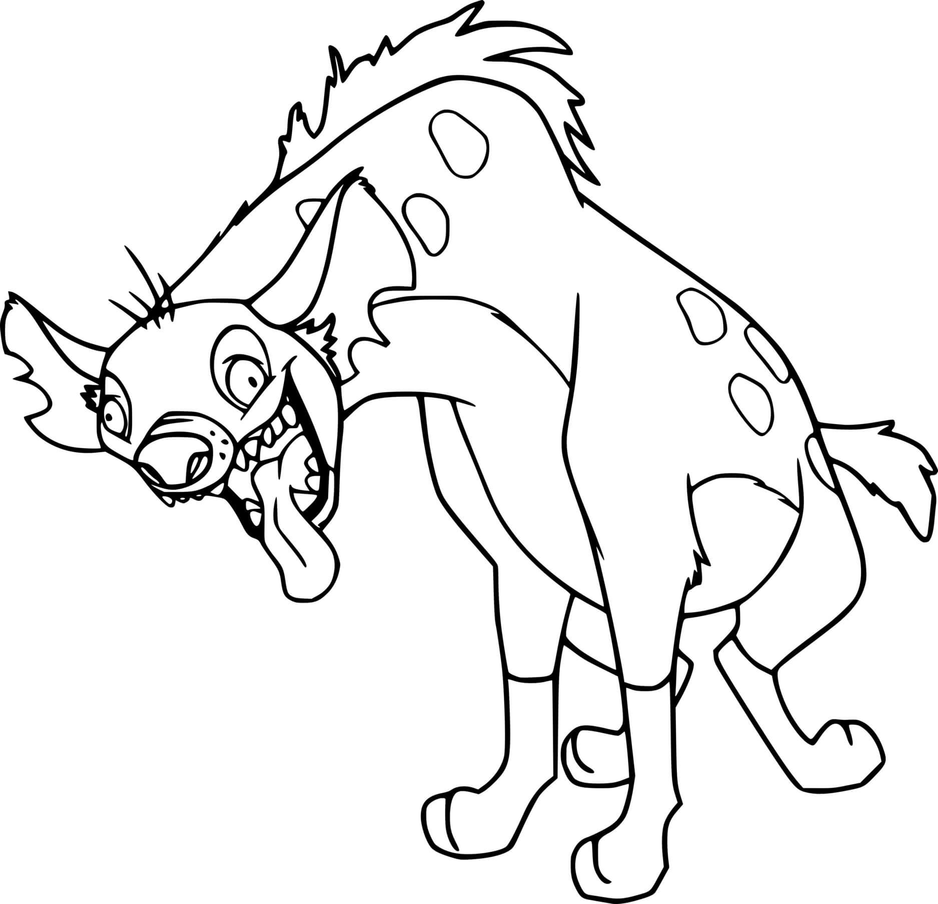 Coloriage Hyène de La Garde du Roi Lion - La Garde du Roi lion à imprimer