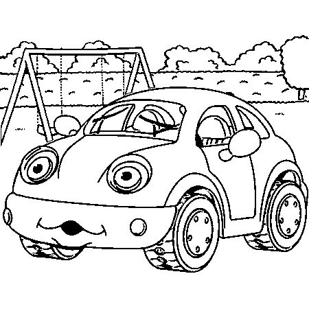 Coloriage Image Voiture Coccinelle - Voiture à imprimer