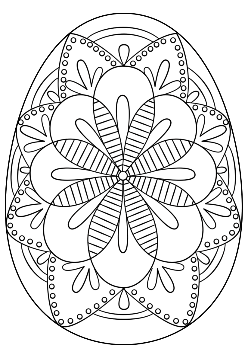 Coloriage Intricate Œuf De Pâques - Pâques adulte à imprimer