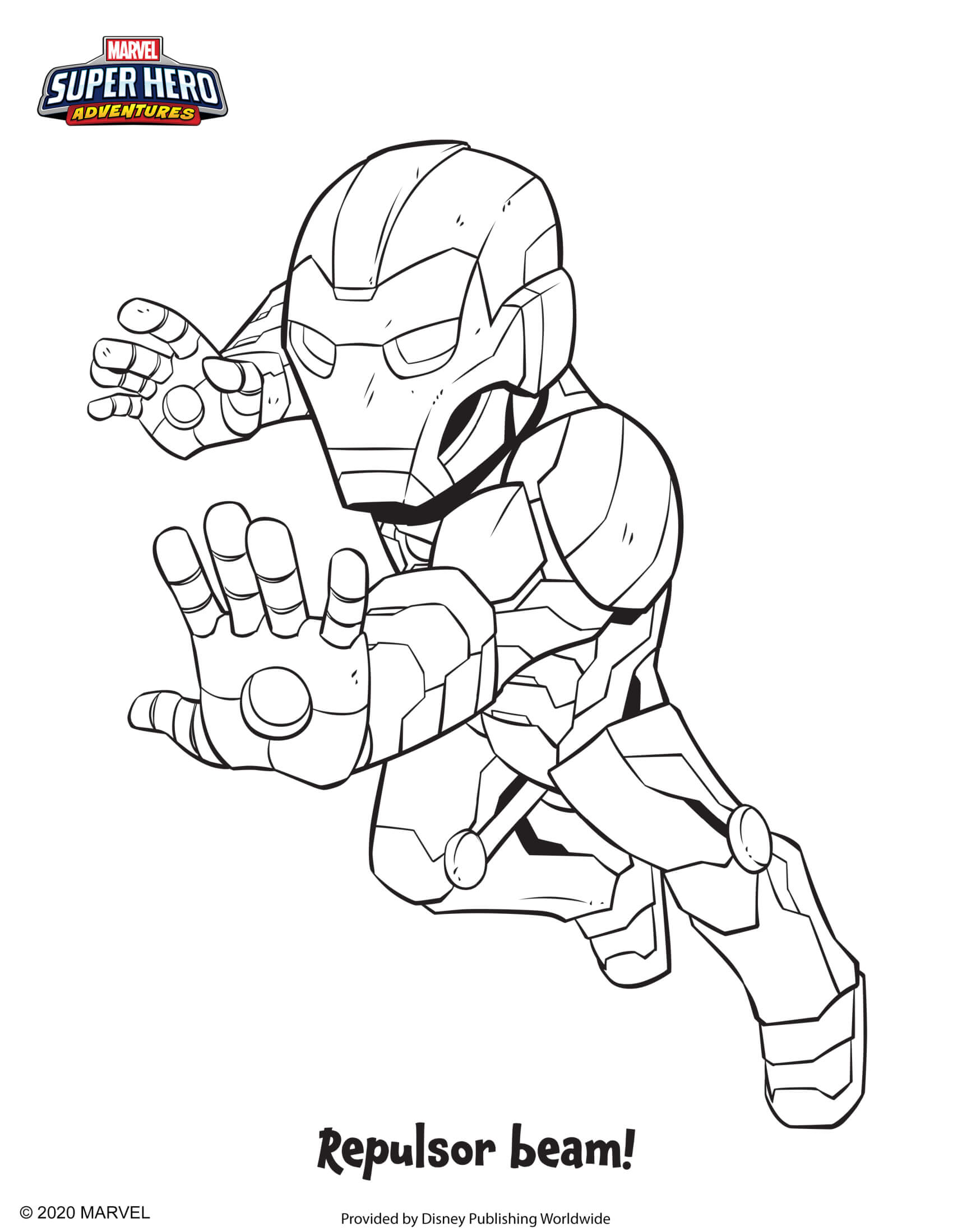 Coloriage Iron Man Marvel Super Héros - Marvel à imprimer