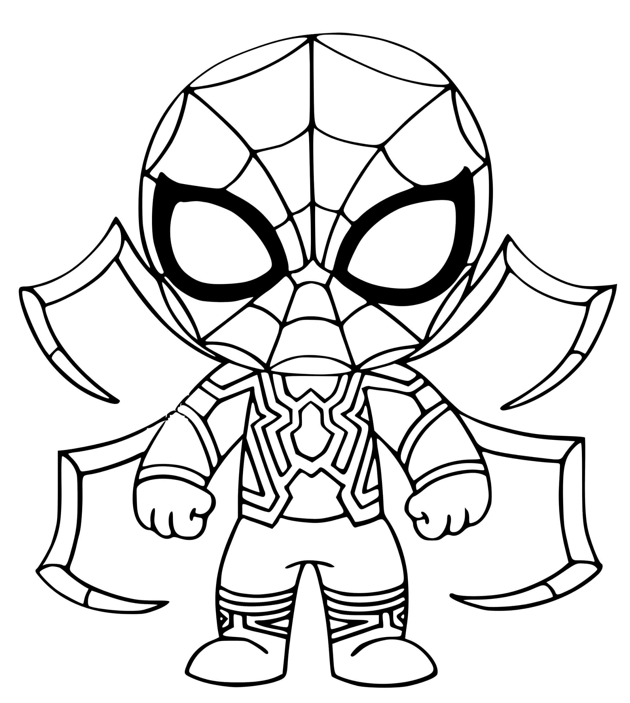 Coloriage Iron Spiderman - Fortnite à imprimer