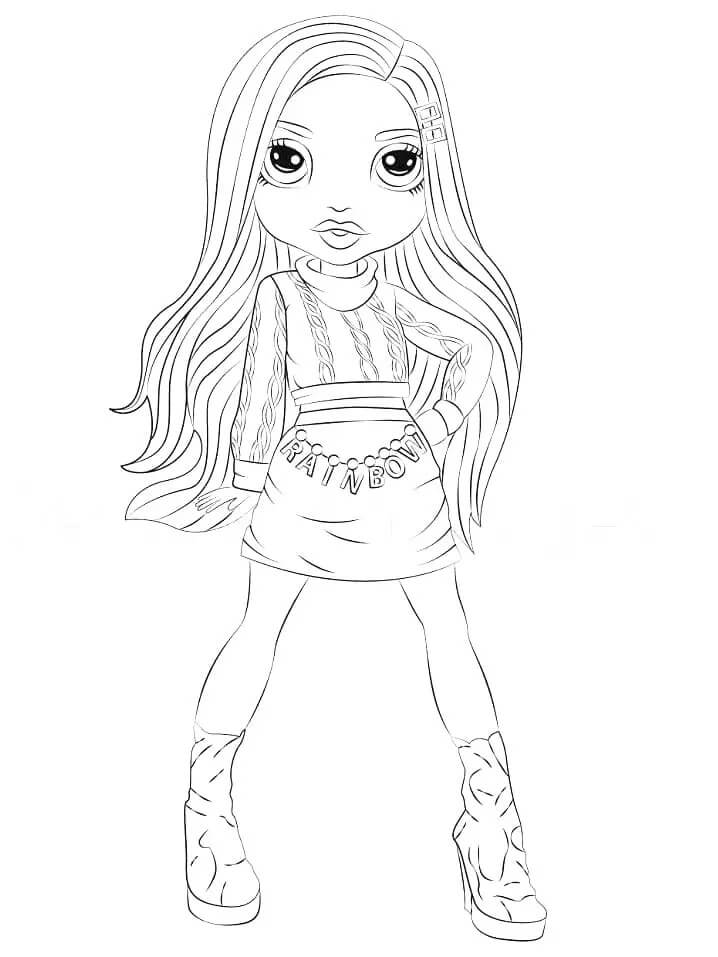Coloriage Rainbow high