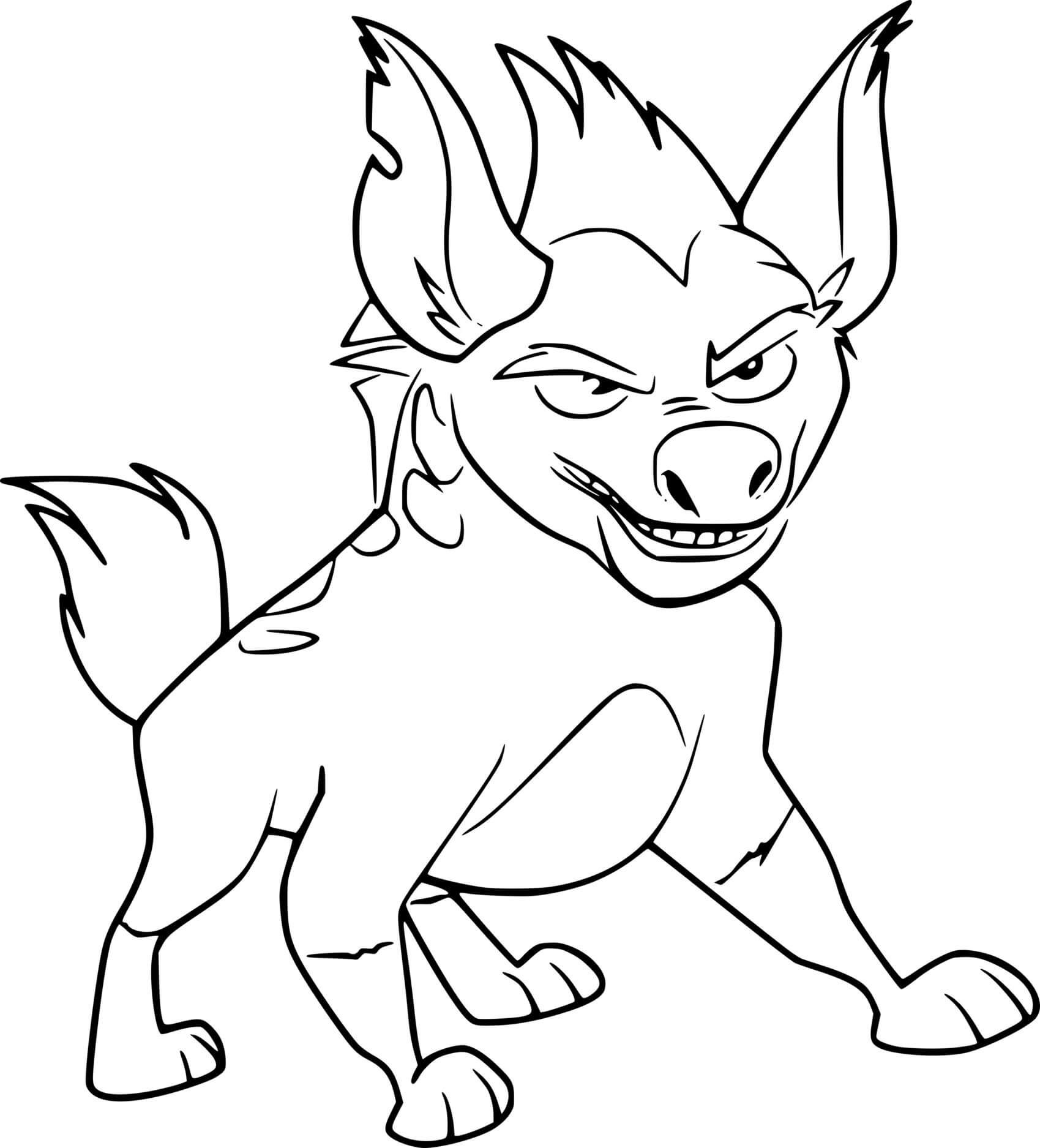 Coloriage Janja Hyena - La Garde du Roi lion à imprimer