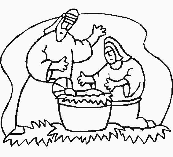 Coloriage Jesus Noël - Noël à imprimer