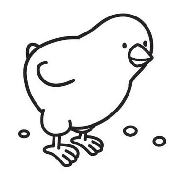 Coloriage Jeune Poussin - Poussin à imprimer
