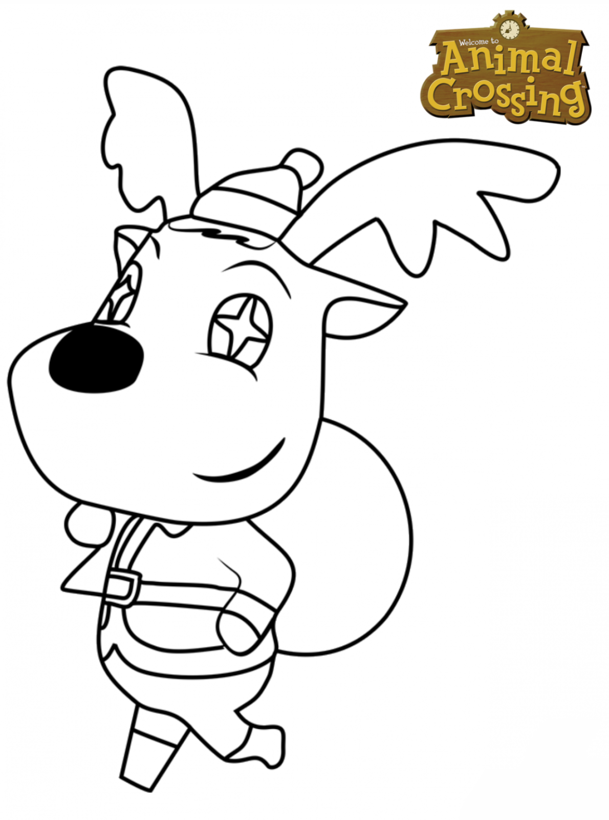 Coloriage Jingle - Animal crossing à imprimer