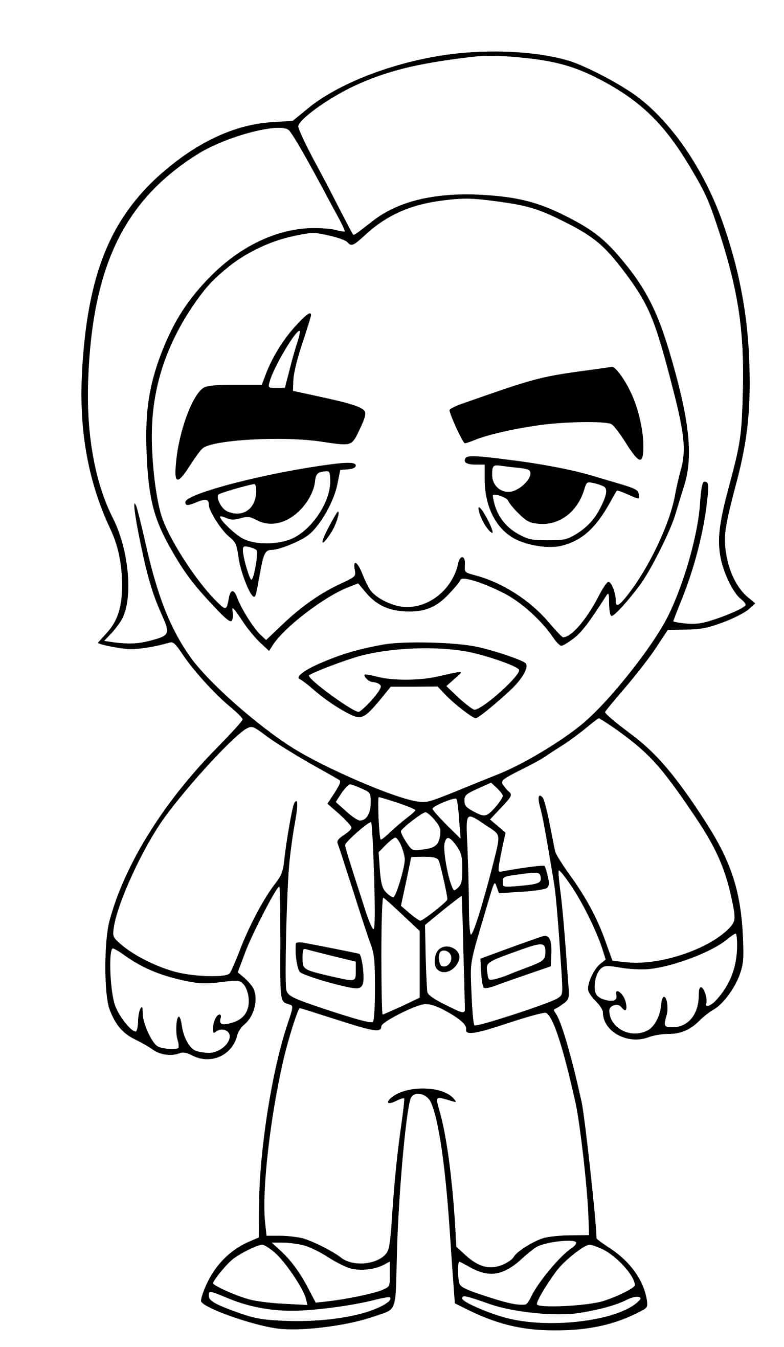 Coloriage John Wick - Fortnite à imprimer