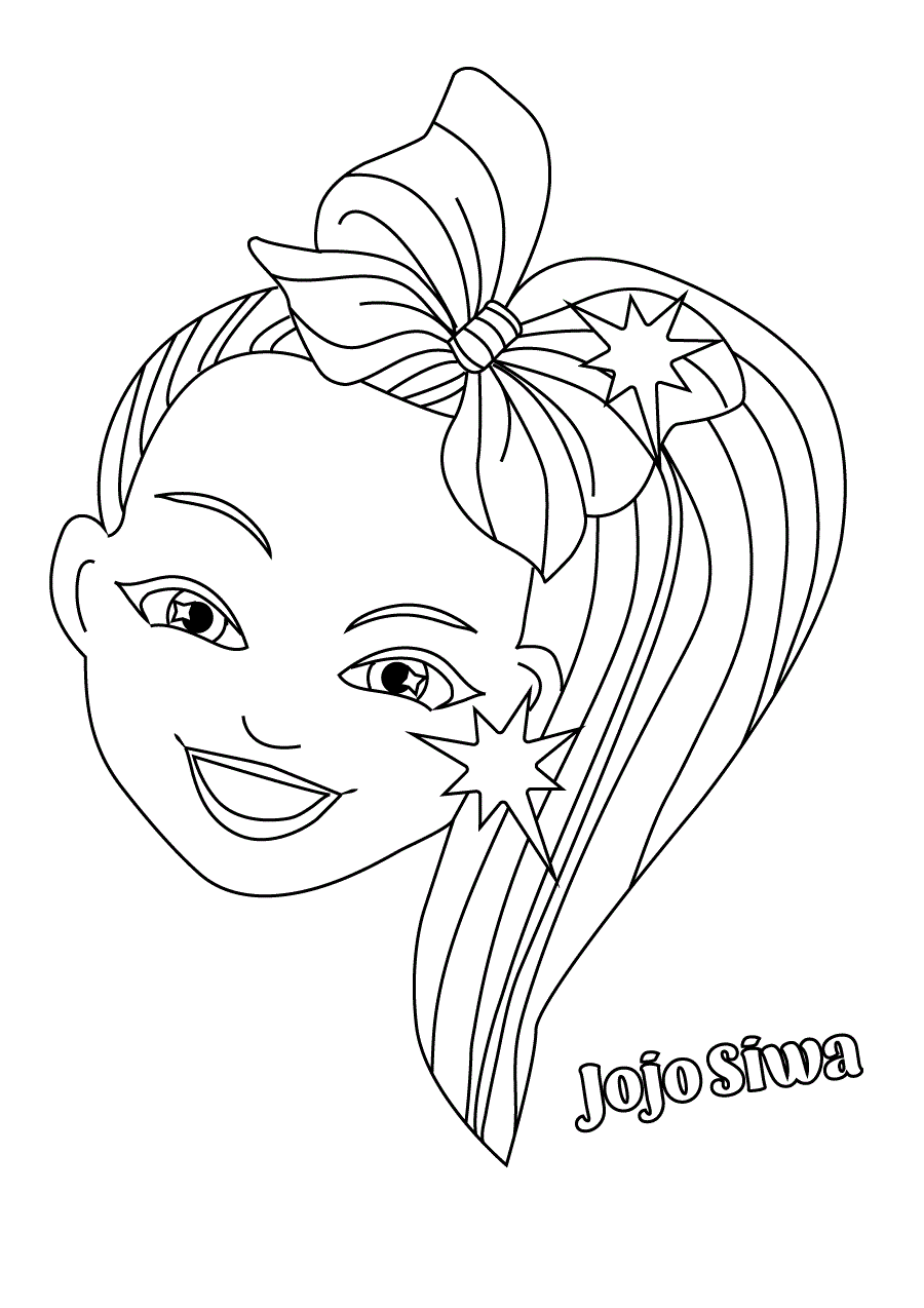 Coloriage Jojo Siwa Licorne Kawaii aux Cheveux Brillants - Licorne kawaii à imprimer