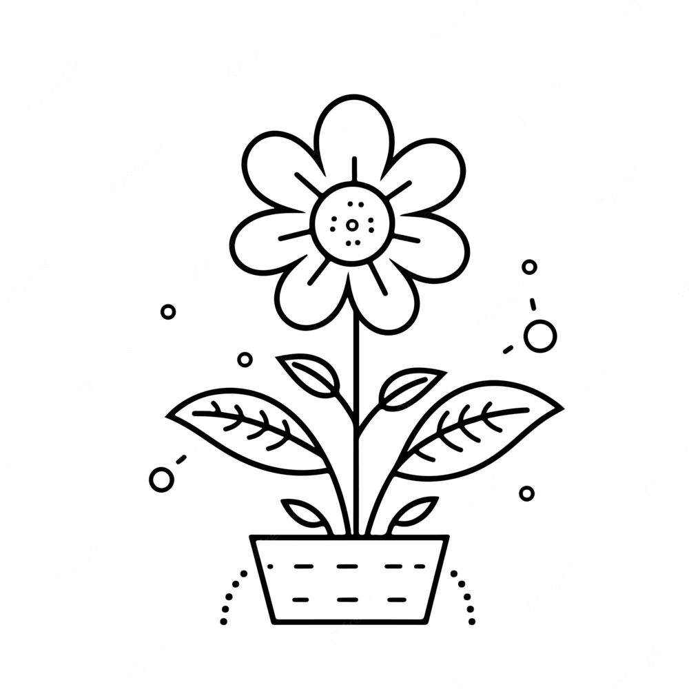Coloriage Jolie Fleur Facile Maternelle - Fleurs à imprimer