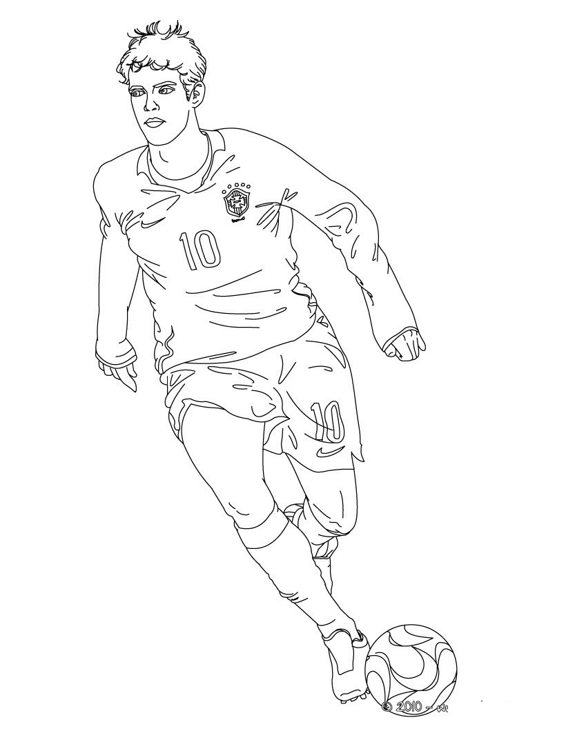 Coloriage Joueur Football Kaka - Foot à imprimer