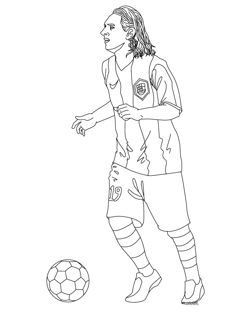 Coloriage Joueur Football Lionel Messi Barcelone - Foot à imprimer
