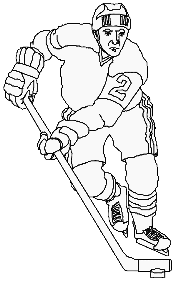 Coloriage Joueur Hockey - Hockey à imprimer