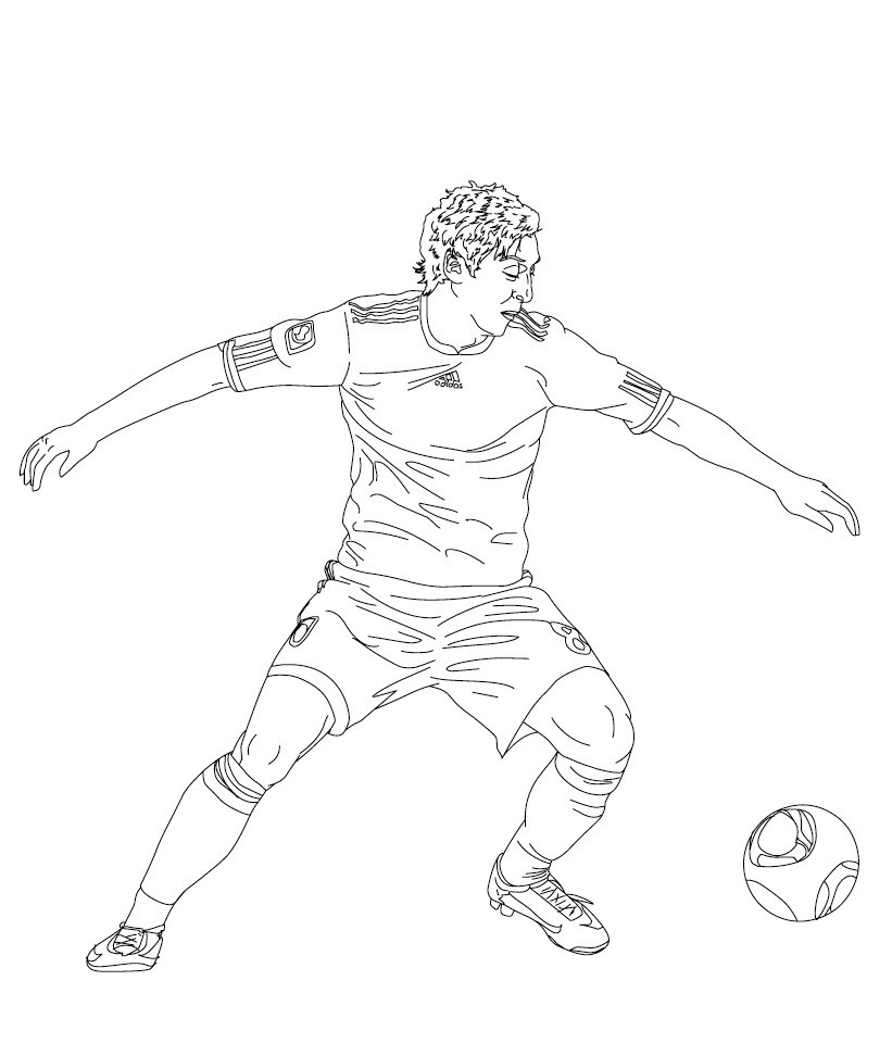 Coloriage Joueurs De Foot Mesut Ozil - Foot à imprimer