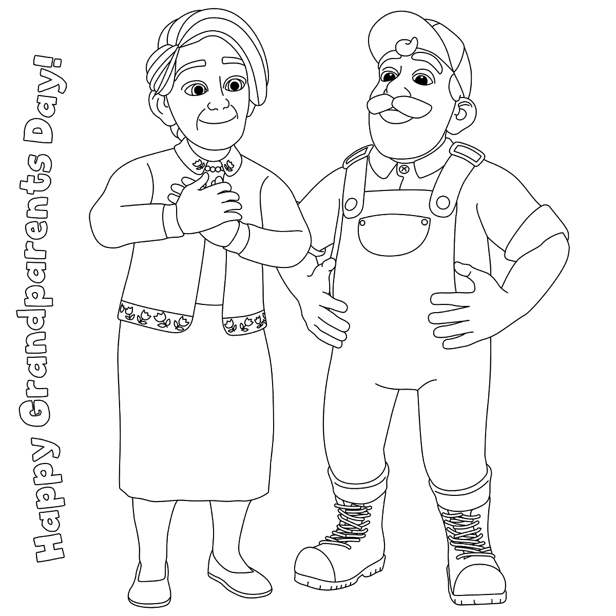 Coloriage Journée Des Grands Parents - Cocomelon à imprimer