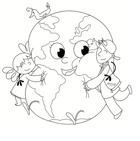 Coloriage Journée Internationale De La Terre - Jour de la Terre à imprimer