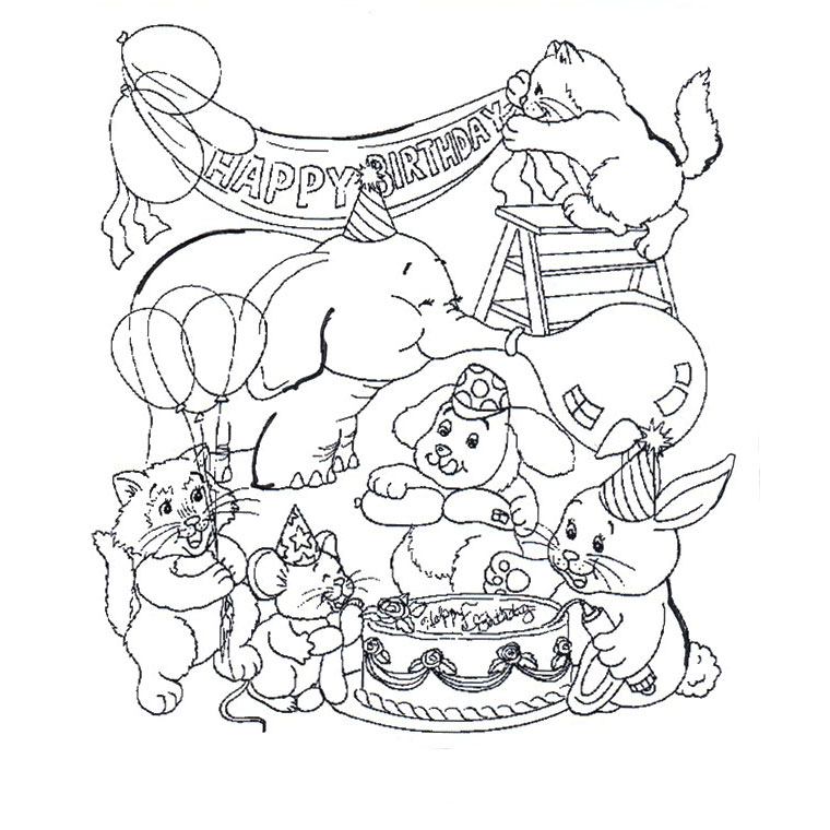 Coloriage Joyeux Anniversaire - Anniversaire à imprimer