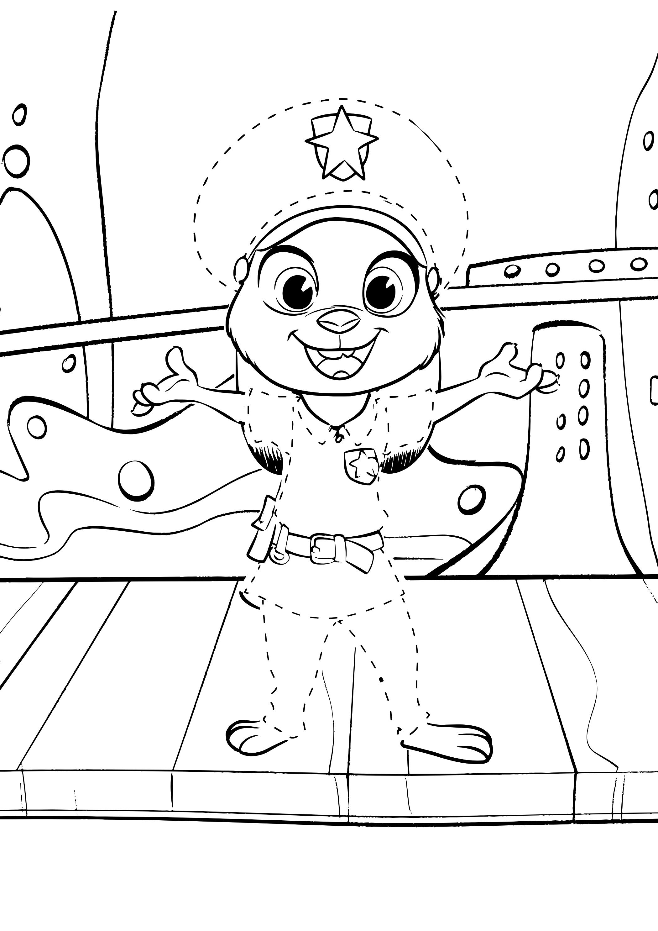 Coloriage Judy Hopps Souriante Dans Uniforme Policier Zootopie - Zootopie à imprimer