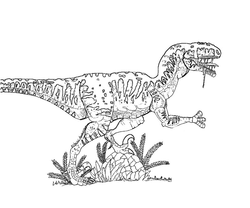 Coloriage Jurassic Park 18 - Jurassic world park à imprimer