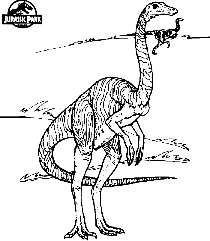 Coloriage Dinosaures géants de Jurassic World - Jurassic world park à imprimer
