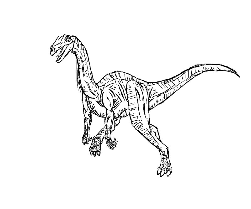 Coloriage Dinosaure géant de Jurassic World - Jurassic world park à imprimer
