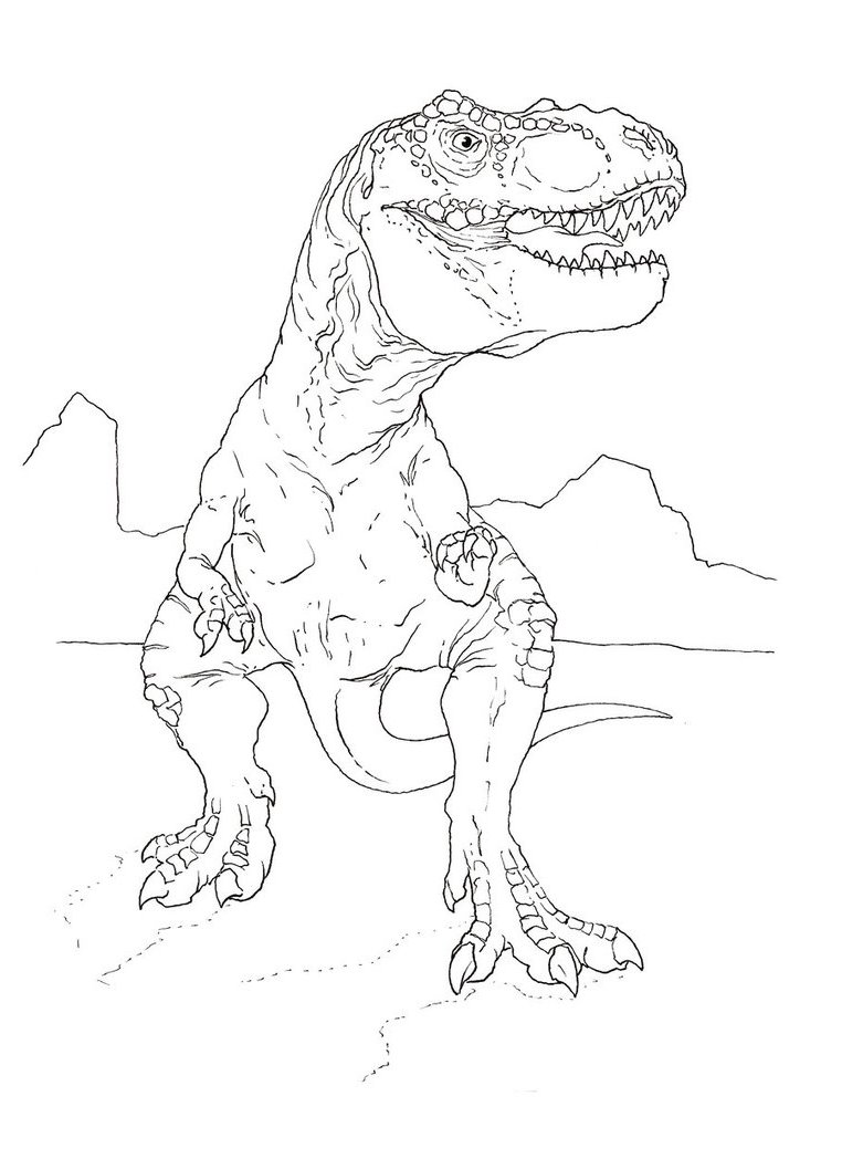 Coloriage Jurassic Park Indominus Rex - Jurassic world park à imprimer