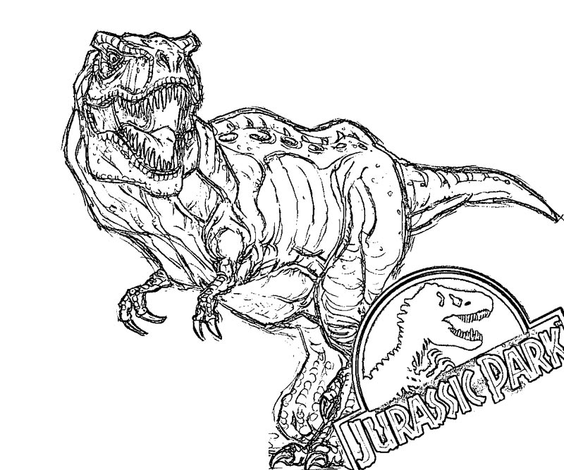 Coloriage Jurassic Park Officiel - Jurassic world park à imprimer