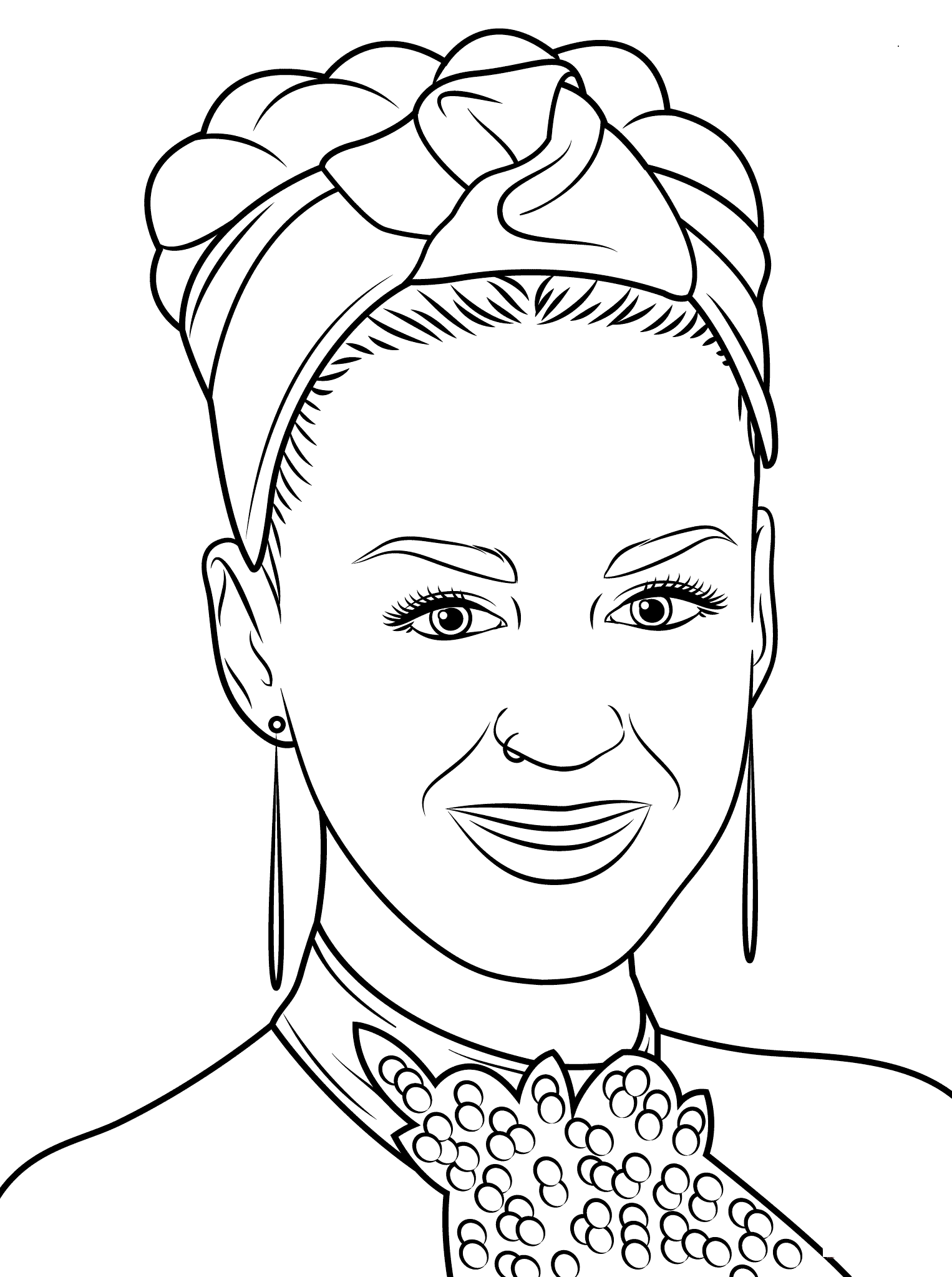 Coloriage Katy Perry Célébrité Star - Fille ado à imprimer