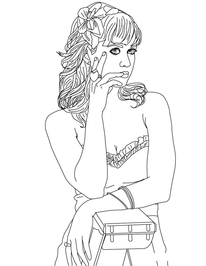 Coloriage Katy Perry - Célébrité à imprimer