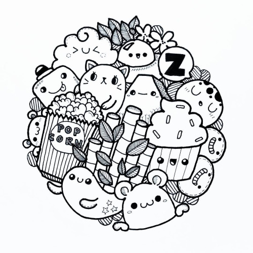 Coloriage Kawaii Food Animal Cute - Kawaii à imprimer