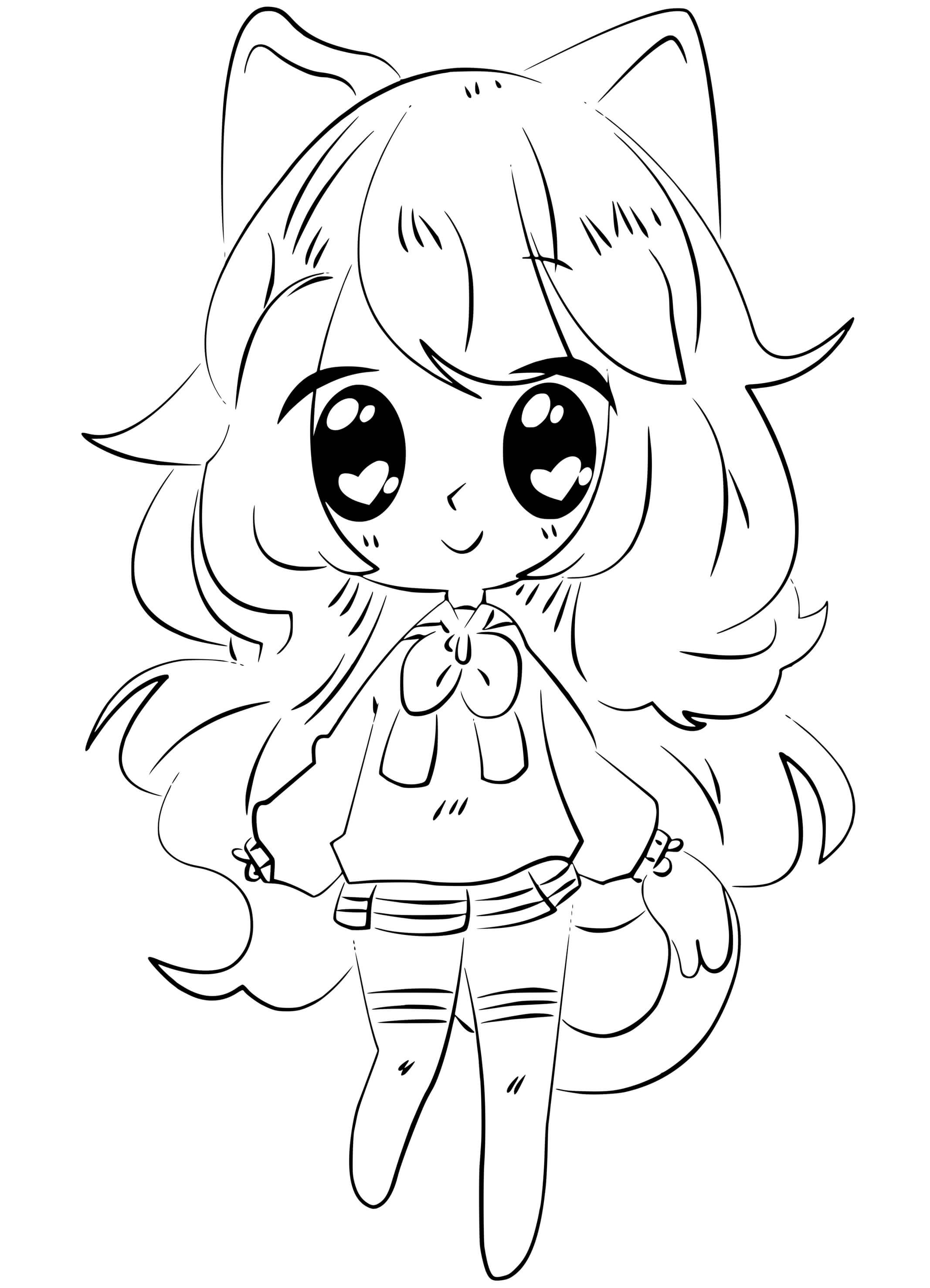 Coloriage Kawaii Gacha Life - Gacha life à imprimer
