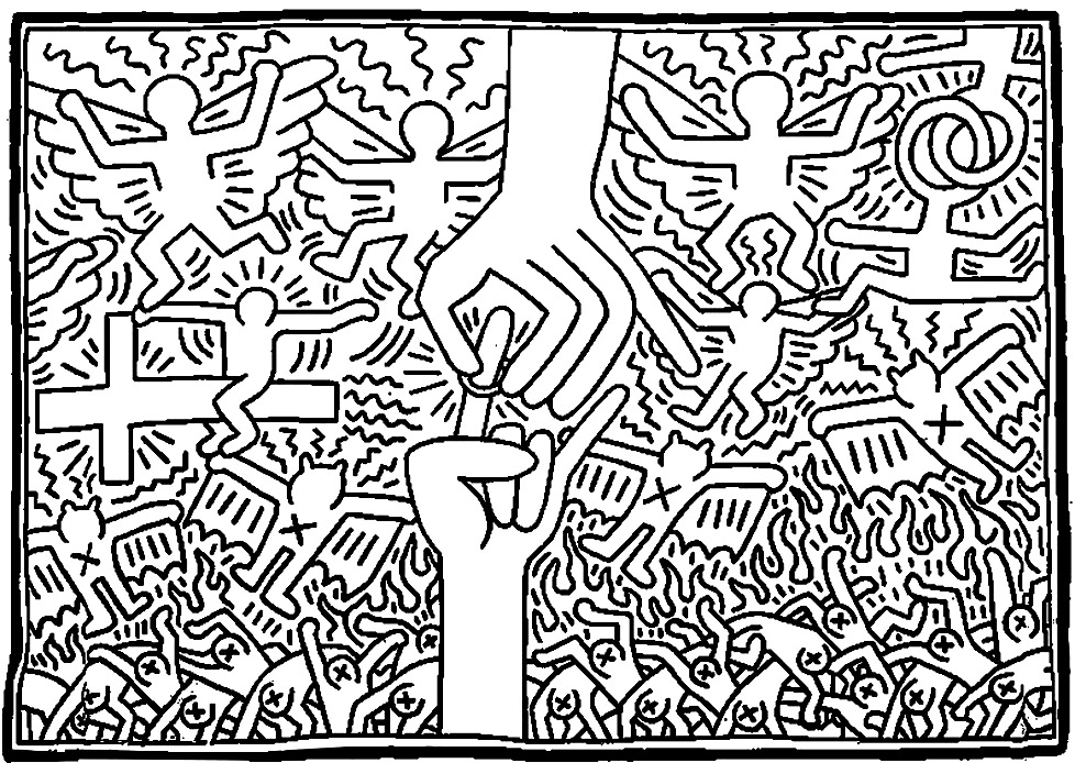 Coloriage Keith Haring 3 - Art à imprimer