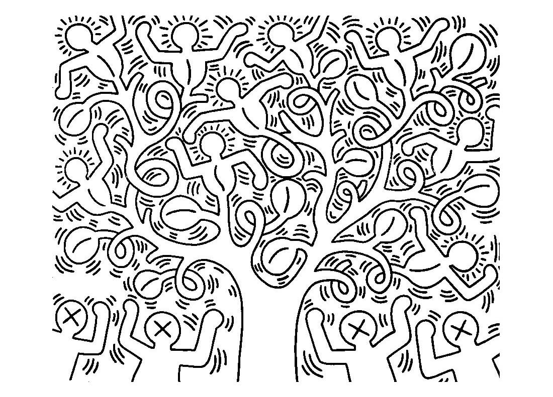 Coloriage Keith Haring 6 - Art à imprimer