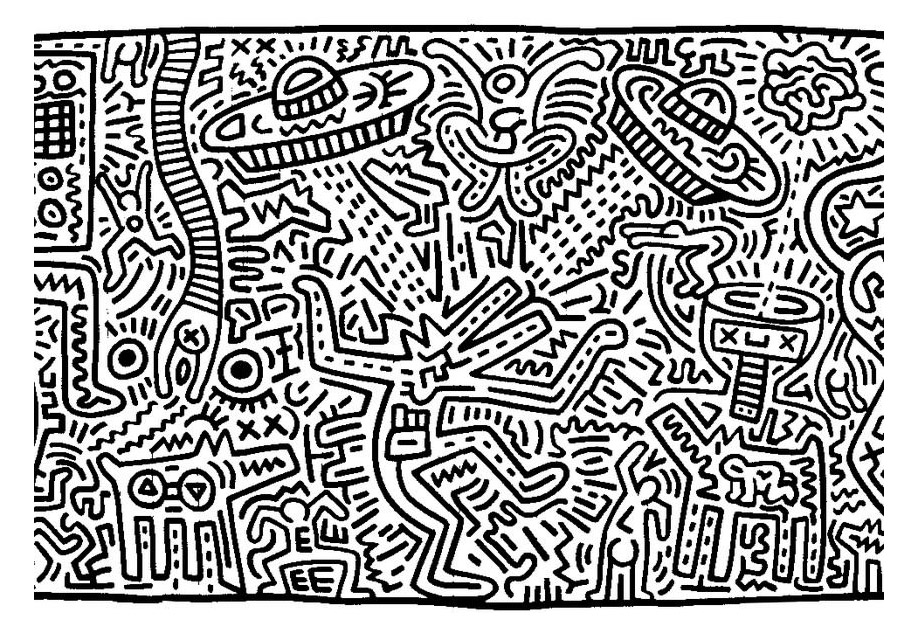 Coloriage Keith Haring 8 - Art à imprimer