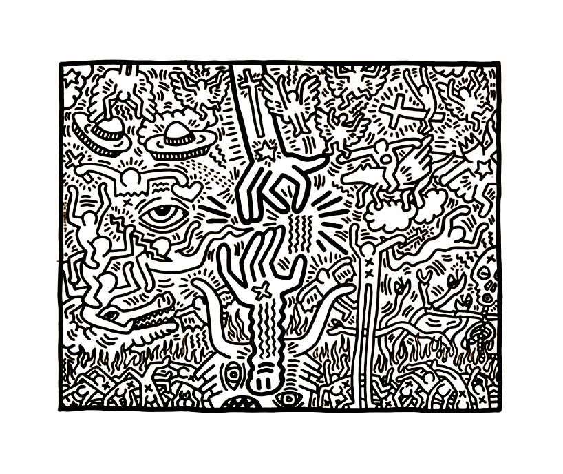 Coloriage Keith Haring - Art à imprimer