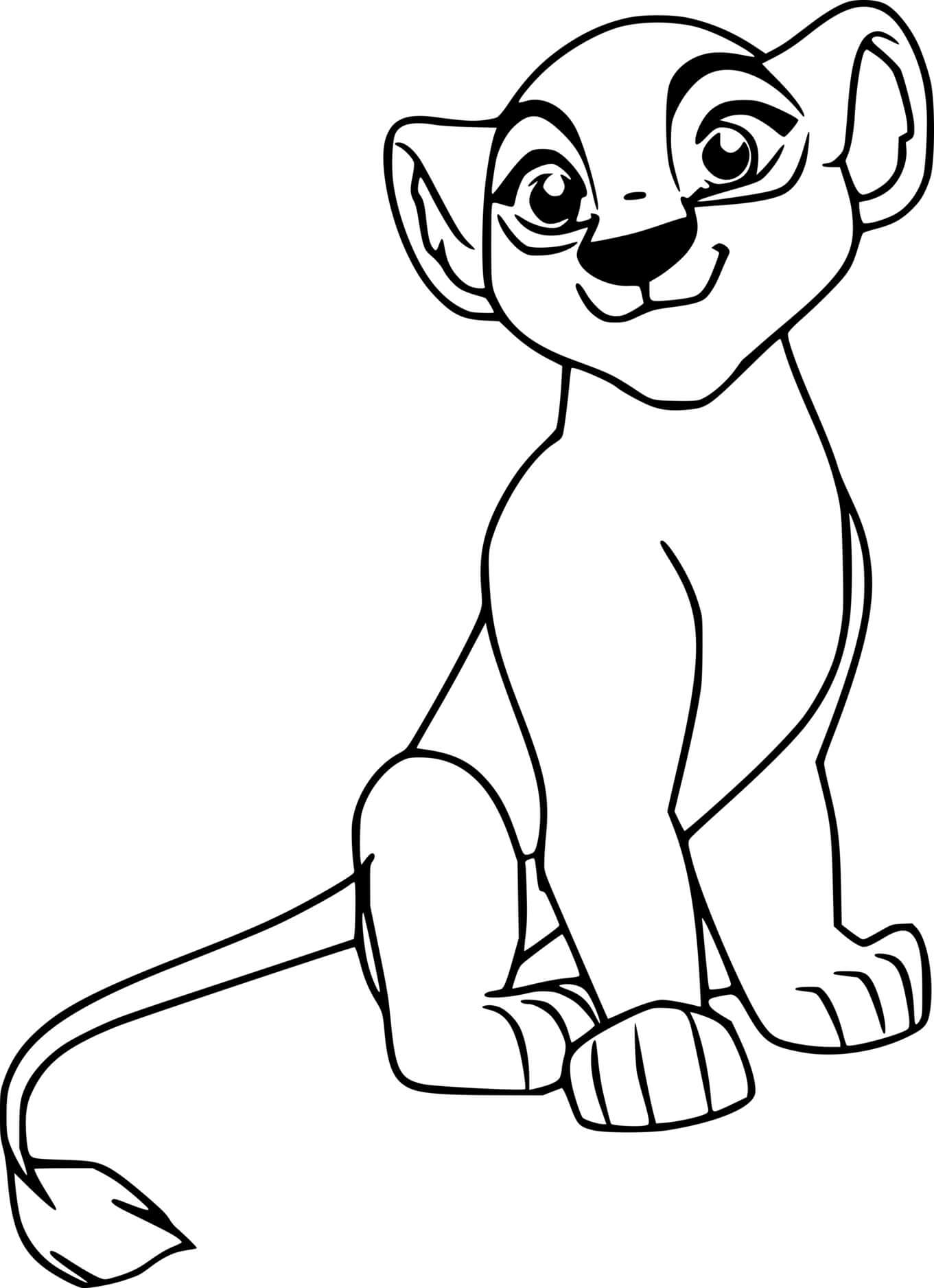 Coloriage Kiara - La Garde du Roi Lion - La Garde du Roi lion à imprimer