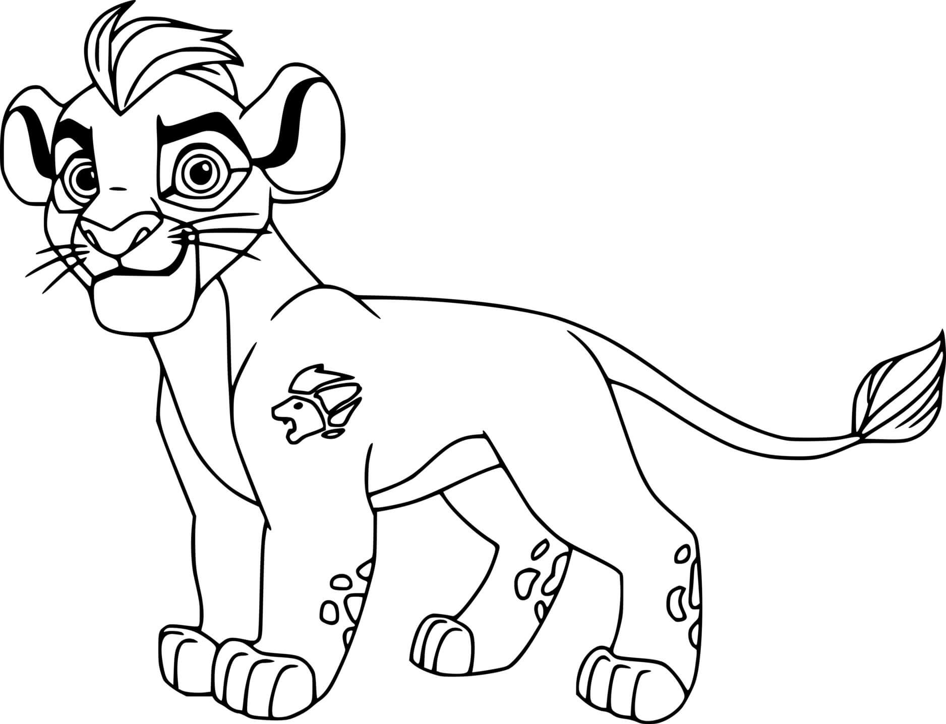 Coloriage Kion Lion - La Garde du Roi lion à imprimer