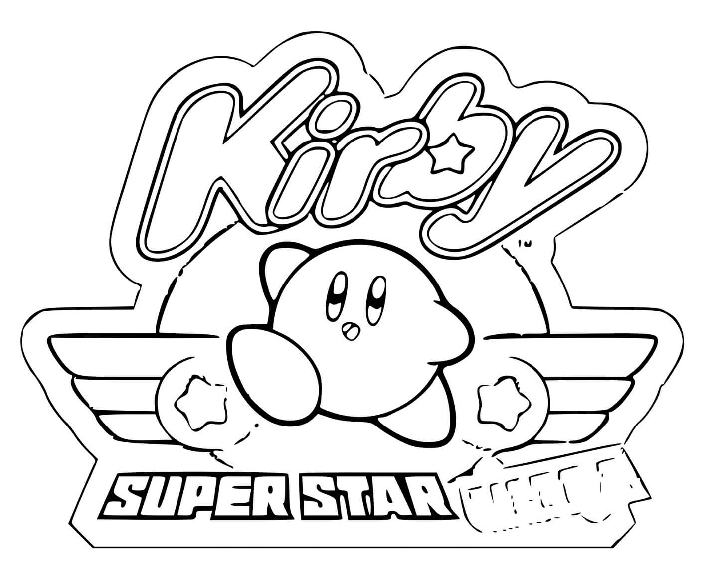 Coloriage Kirby Super Star Ultra - Kirby à imprimer