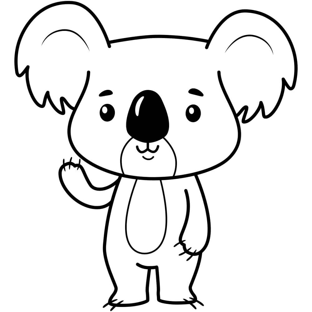 Coloriage Koala Kawaii - Koala à imprimer