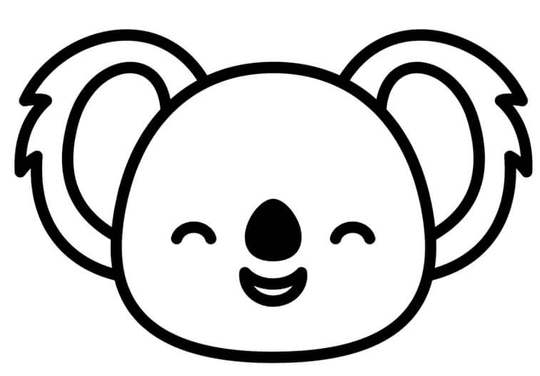 Coloriage Koala Mignon Facile - Koala à imprimer