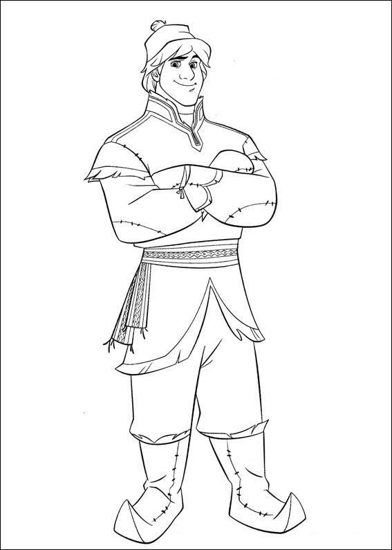 Coloriage Kristoff - La Reine des neiges à imprimer