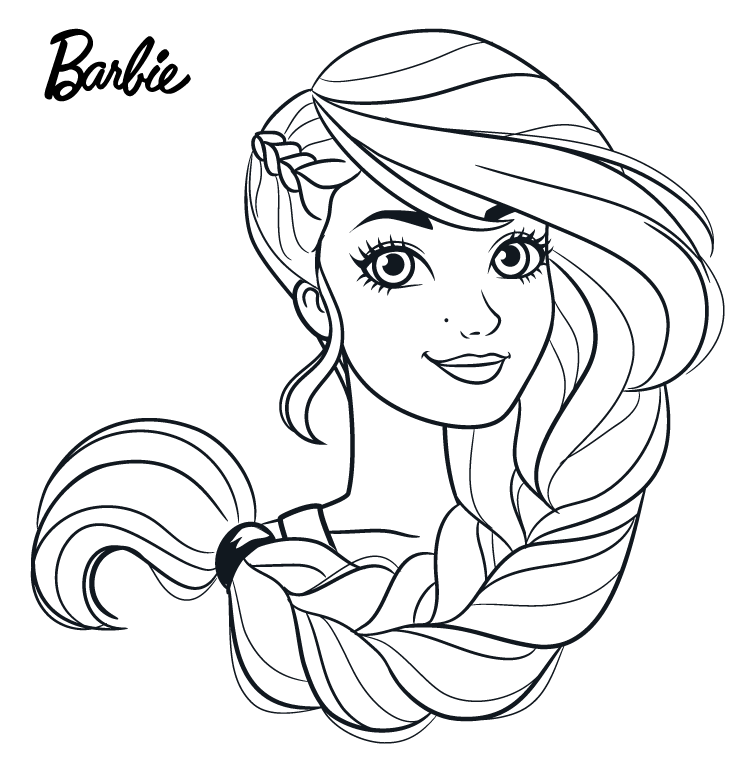 Coloriage La Belle Chevelure De Barbie - Barbie à imprimer