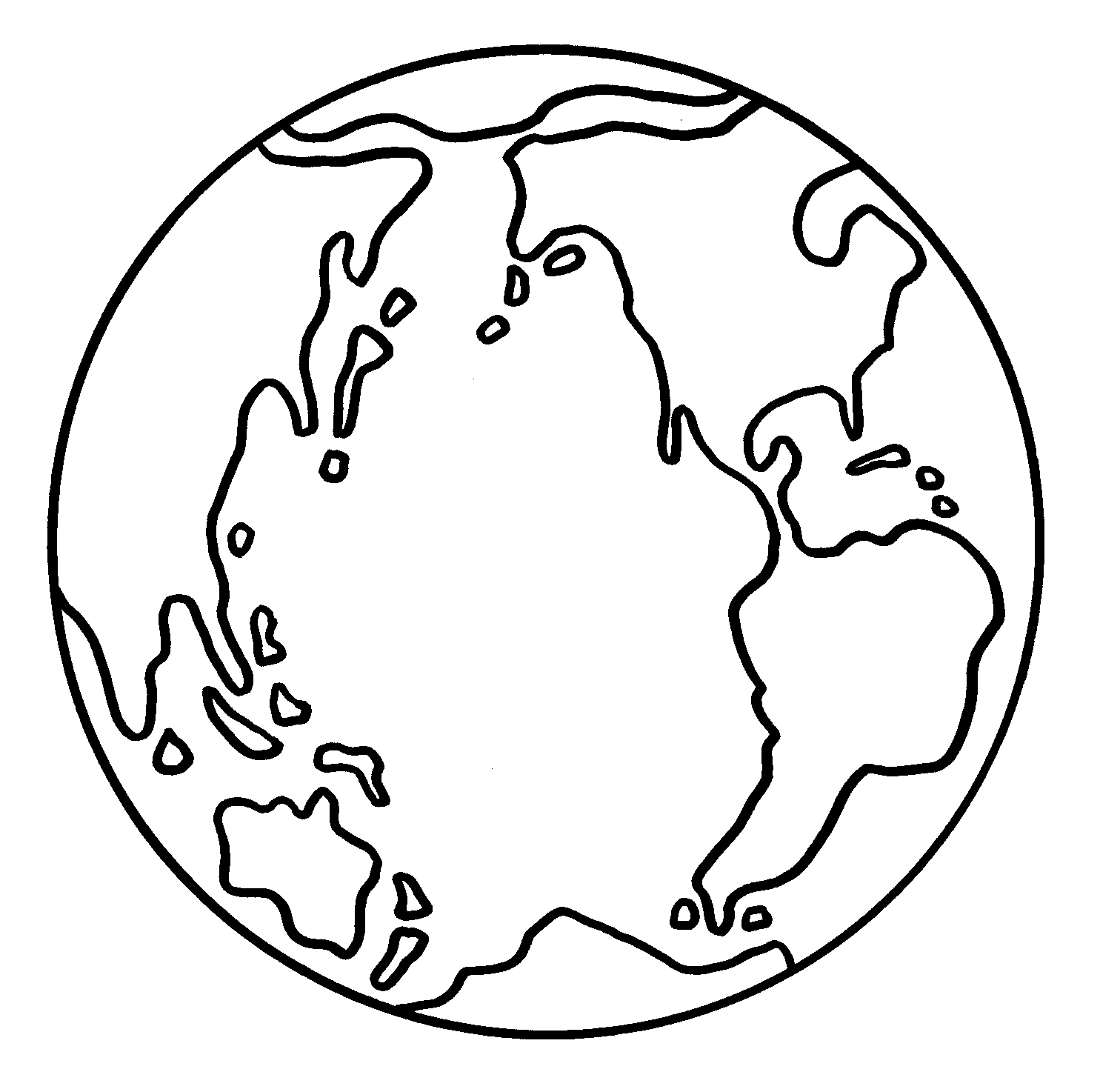 Coloriage La Planète Terre - Planète à imprimer
