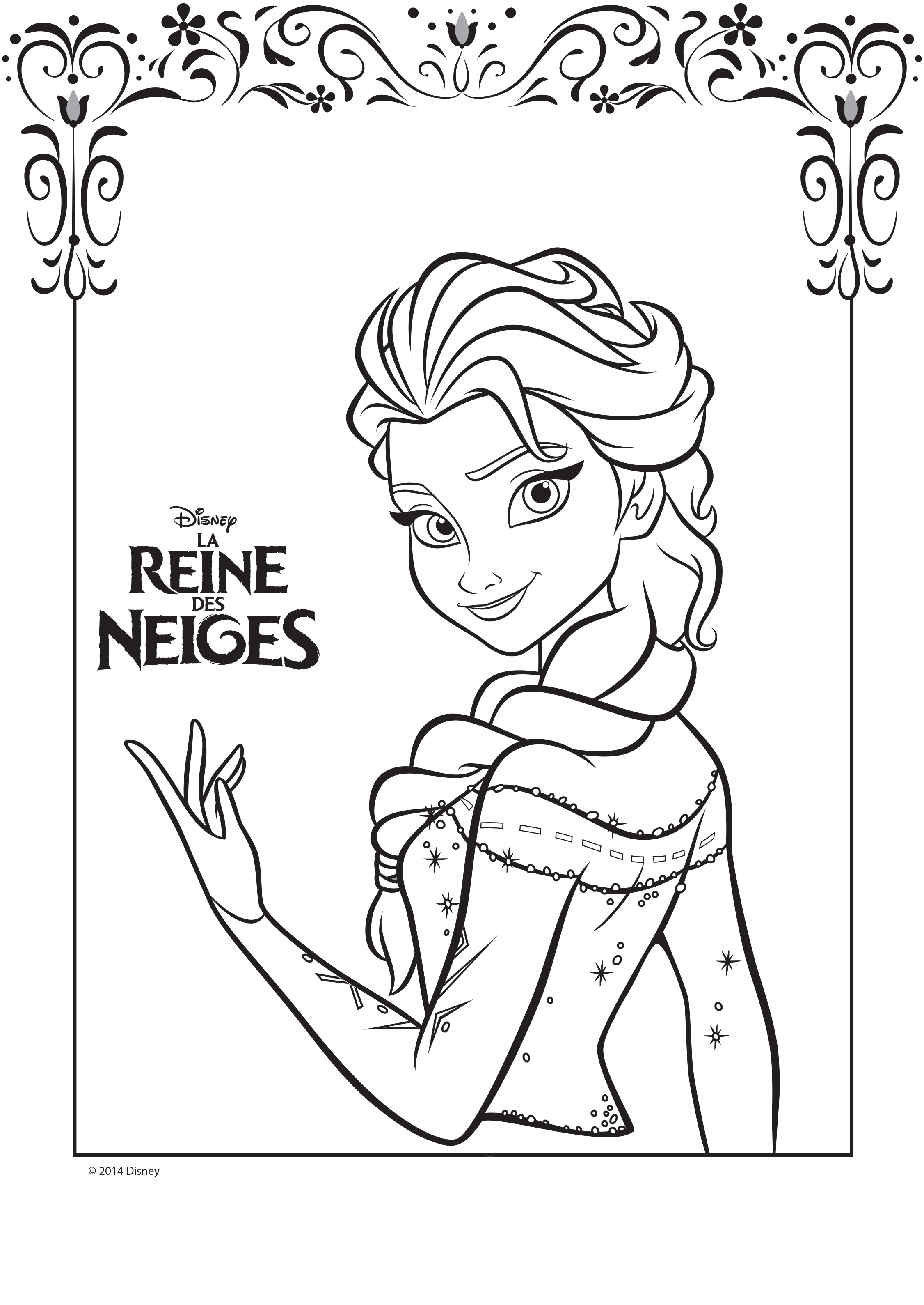Coloriage La Reine des Neiges 2 - Aventure gelée - La Reine des neiges à imprimer