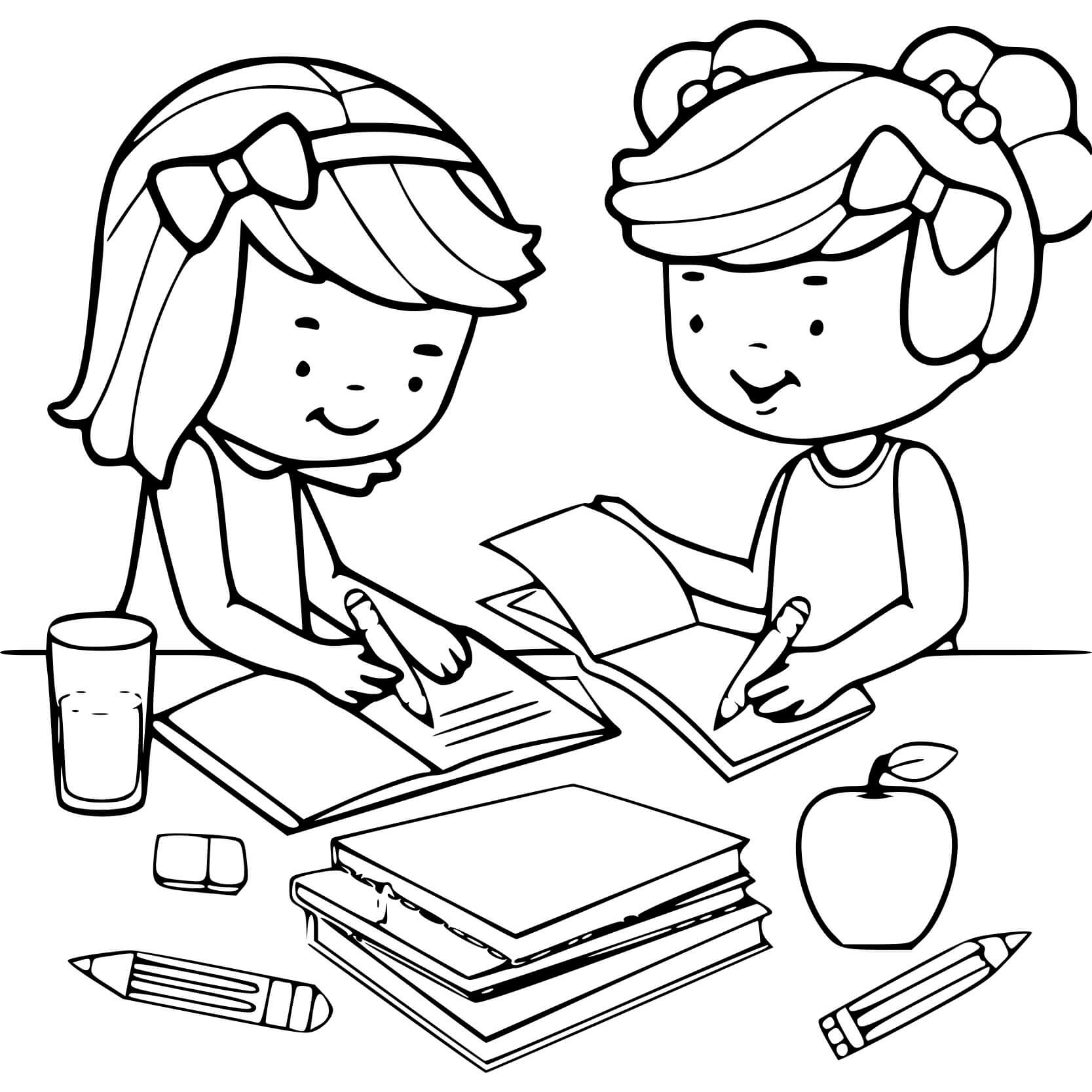 Coloriage La Rentrée Maternelle Fourniture Scolaire - Rentrée scolaire à imprimer